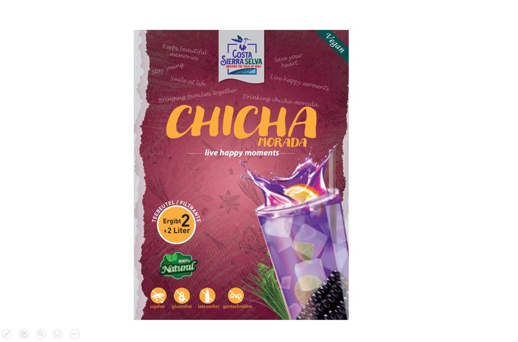 Chicha Morada Natural - CostaSierraSelva, Tee-Beutel 70g